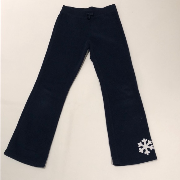 Gymboree Navy fleece pants with snowflake - Picture 2 of 4